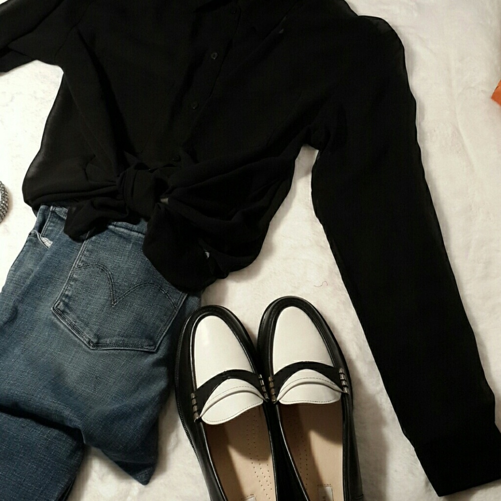 NWT Decree Sheer Black Shirt - Picture 6 of 8